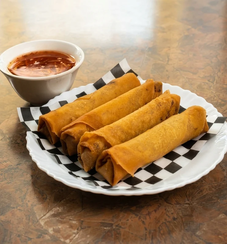 Deep-fried Vietnamese spring rolls from Ha Long Bay on 7 Ave SW, Calgary