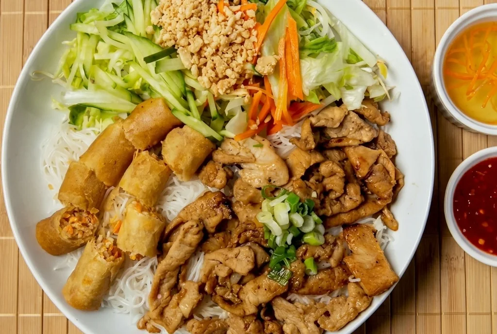 Ha Long Bay Vietnamese Cuisine restaurant on 7 Avenue SW preparing Vietnamese food delivery orders in downtown Calgary