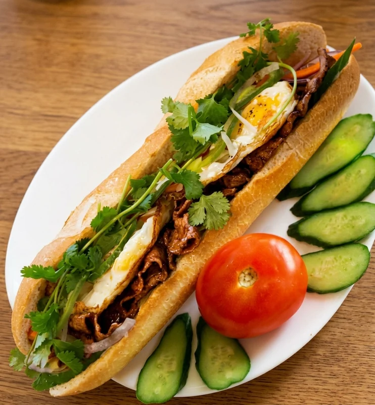 Bánh mì Vietnamese submarine sandwich near 7 Ave SW, downtown Calgary