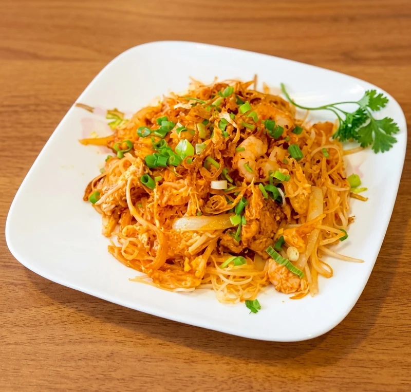 Pad Thai stir-fried rice noodles at Ha Long Bay in downtown Calgary