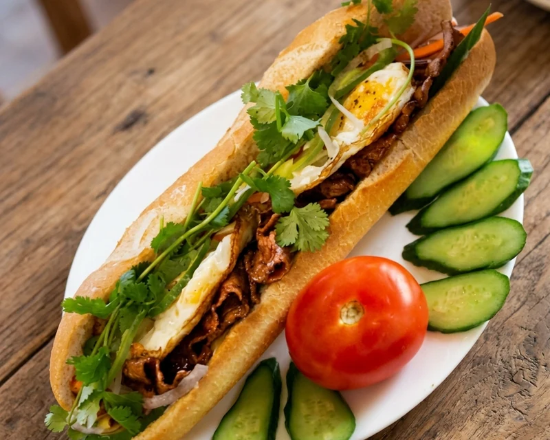 Bánh mì Vietnamese submarine sandwich at Ha Long Bay Vietnamese Cuisine, downtown Calgary